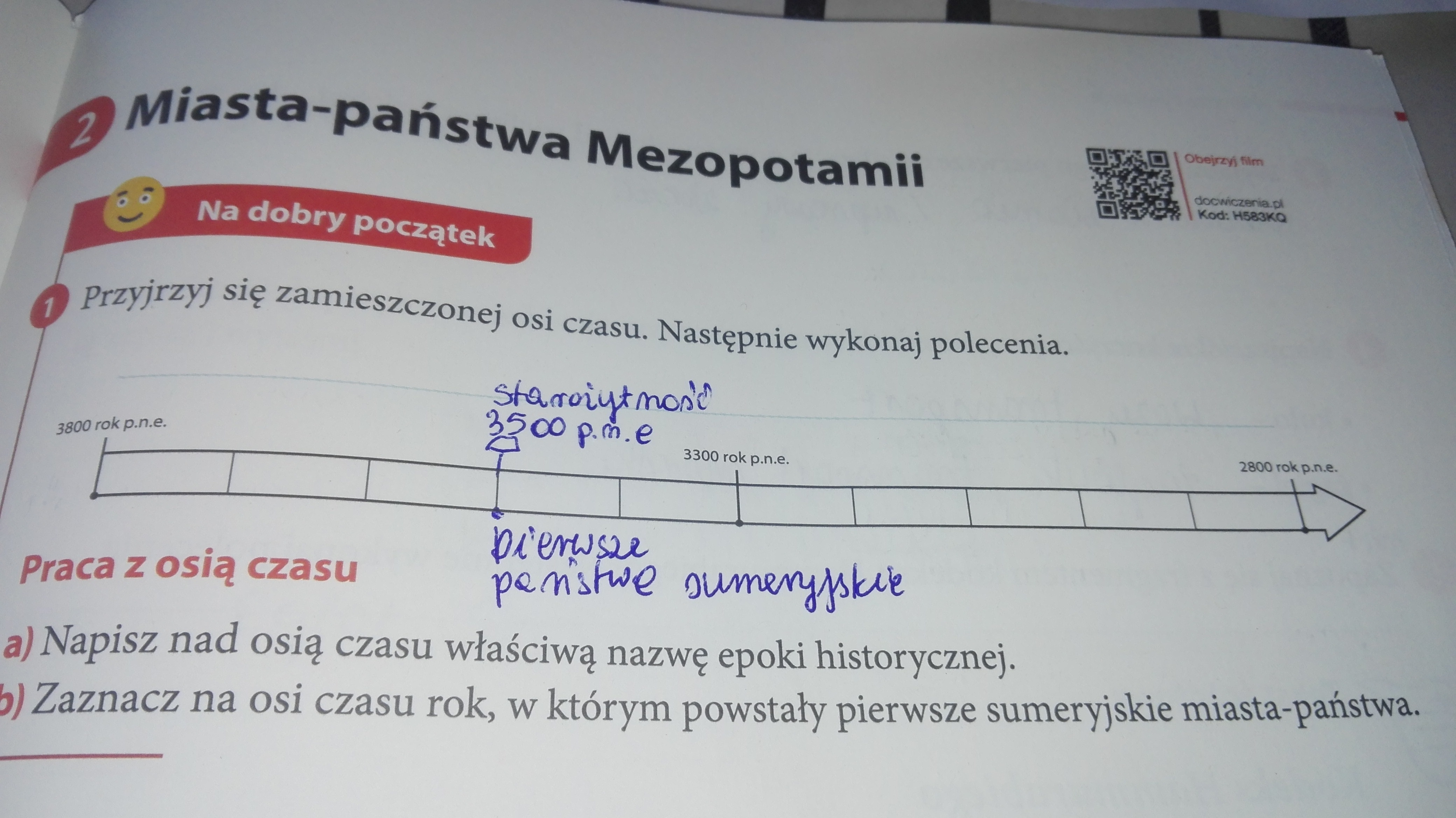 Przyjrzyj Się Zamieszczonej Osi Czasu. Następnie Wykonaj Polecenia 6E3 Przyjrzyj Się Osi Czasu Następnie Wykonaj Polecenia