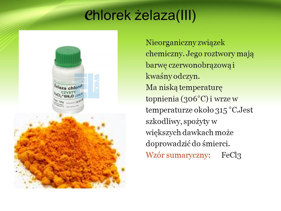 Chlorek Zelaza 3 Wzr Sumaryczny