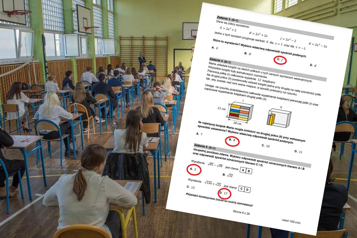 Przypał CKE na egzaminie ósmoklasisty. Arkusz z matematyki z Jak Zaznaczać Odpowiedzi Na Egzaminie ósmoklasisty