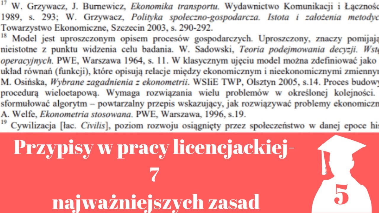 Przypisy w pracy licencjackiej-7 najważniejszych zasad - YouTube Czas Wolny Dzieci W Wieku Przedszkolnym Praca Licencjacka
