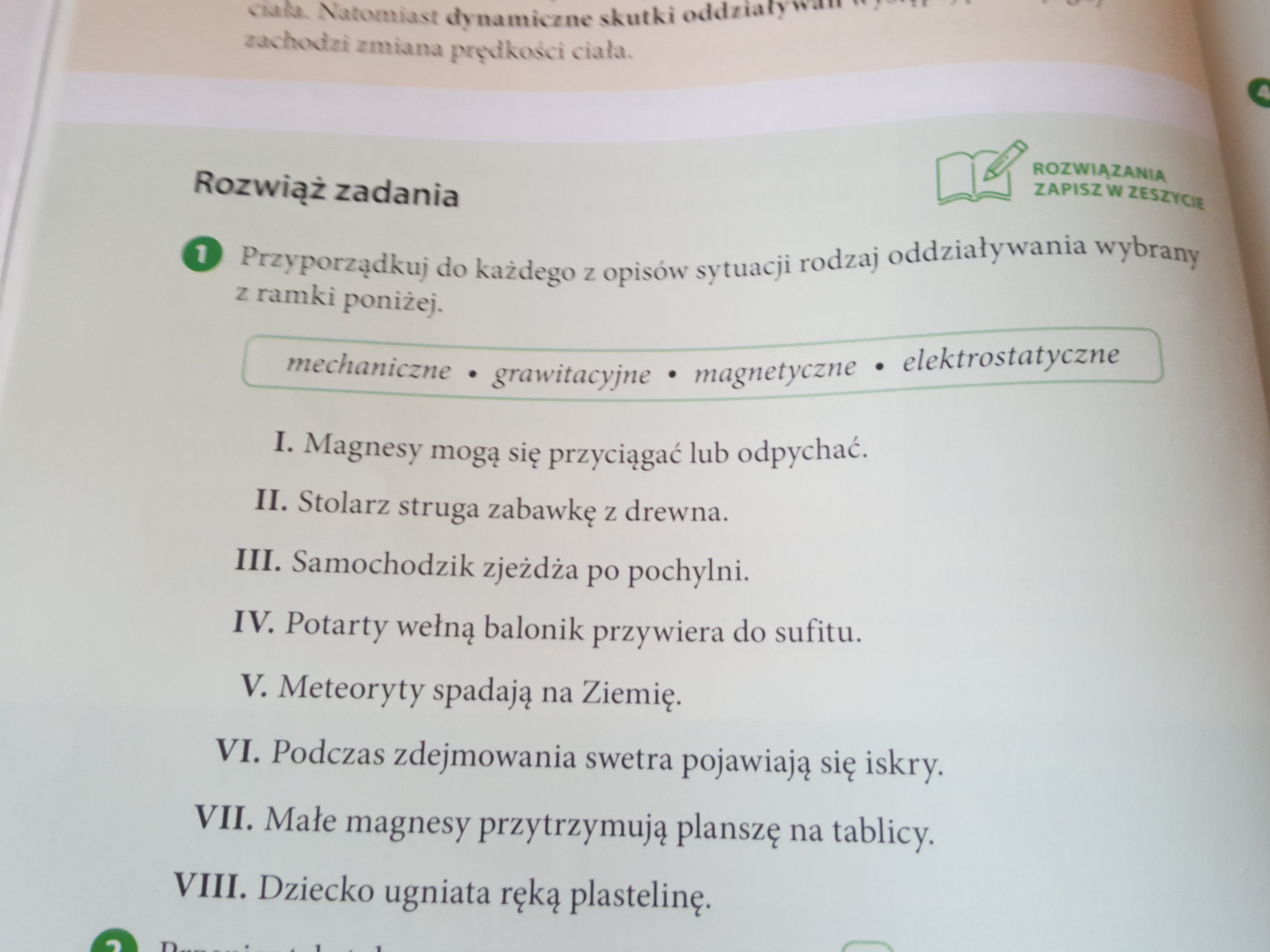 Przyporzadkuj Do Kazdego Z Opisow Sytuacji Rodzaj Oddzialywania