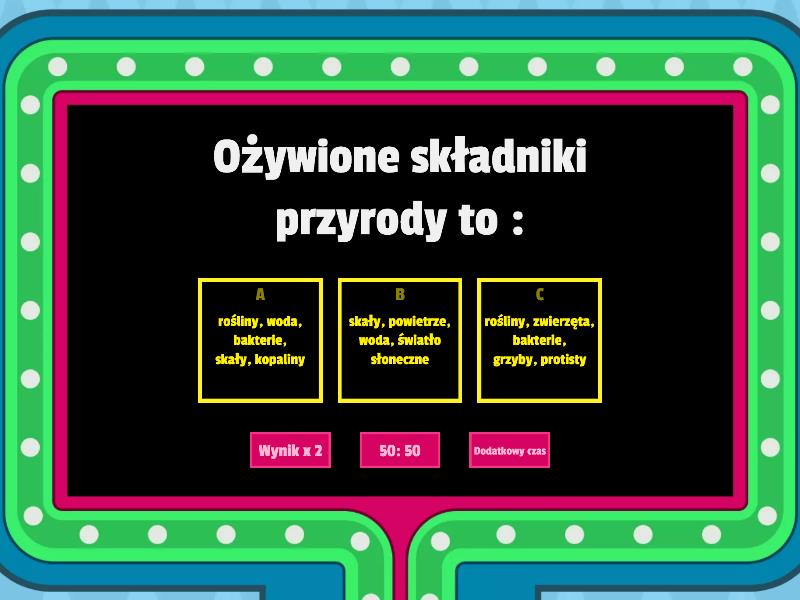 Przyroda - quiz : dział 5 - klasa 4 - Teleturniej Test Przyroda Klasa 4 Dzial 5