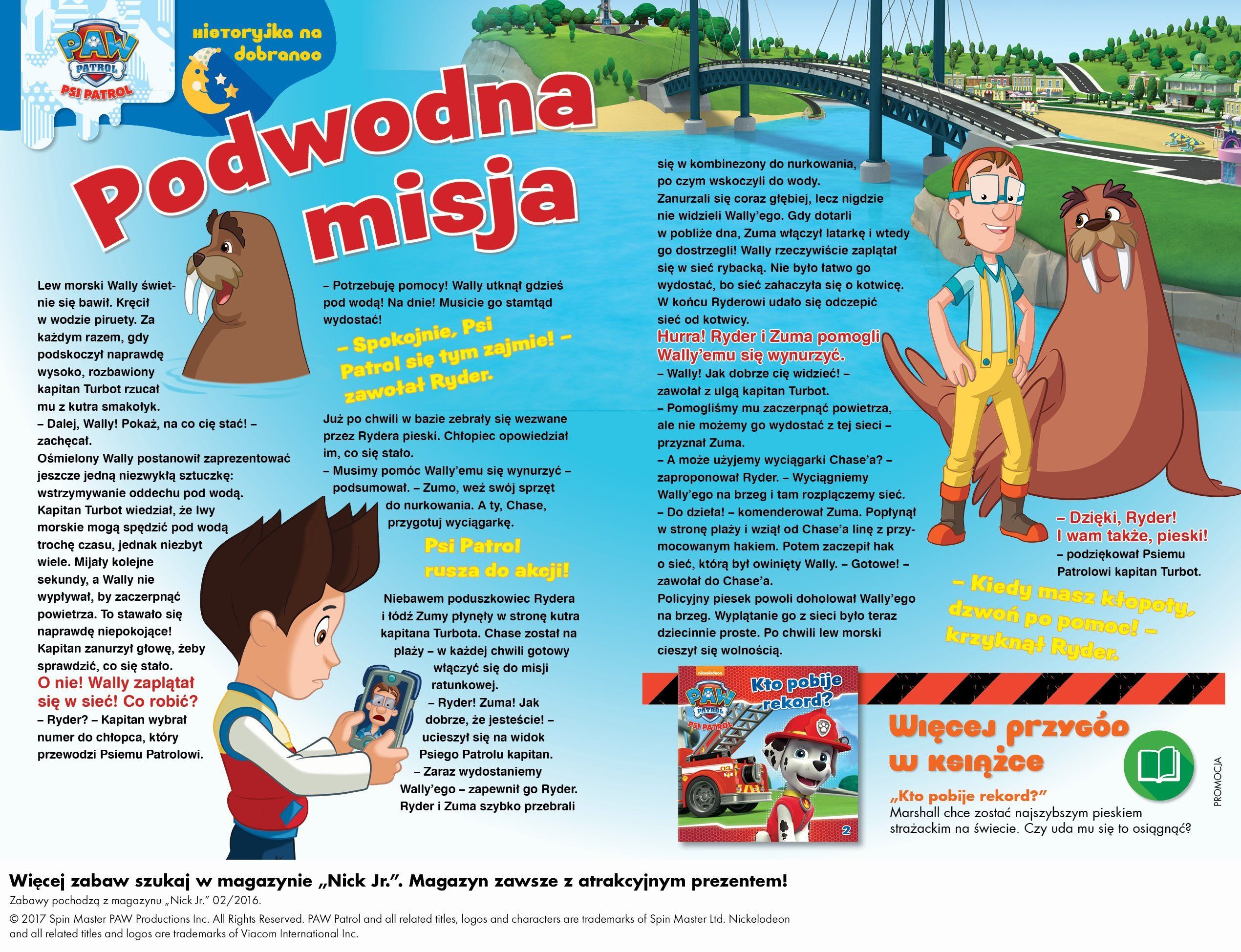 Psi Patrol - Podwodna misja, bajka do czytania na dobranoc. Bajki dla Bajki Dla Chlopcow Do Czytania