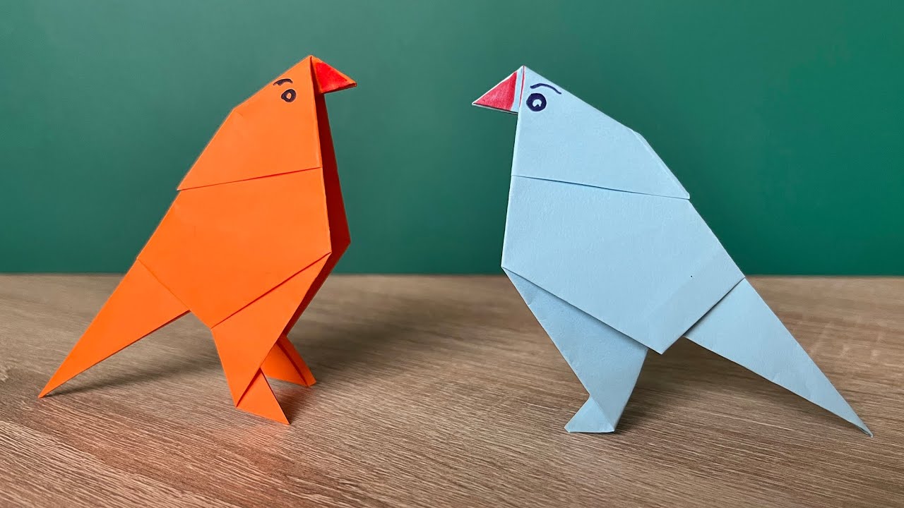 PTAK ORIGAMI || Jak Zrobić Ptaka Z Papieru || Origami Paper Bird - YouTube Jak Zrobic Dzib Ptaka Z Papieru
