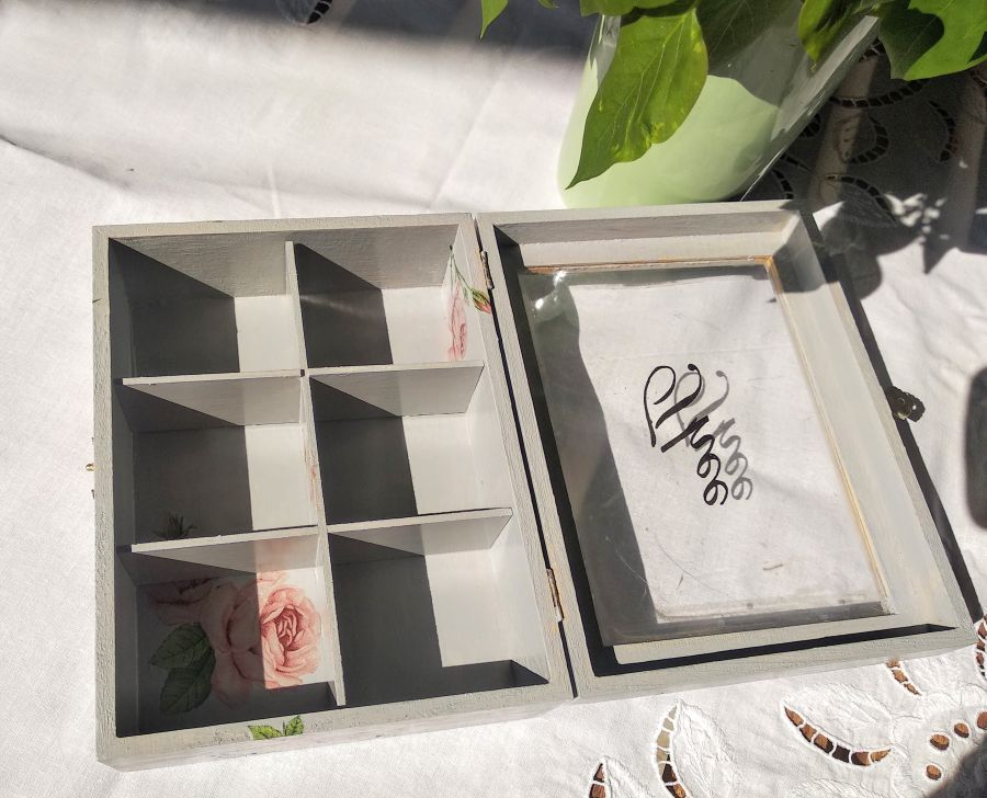 Pudełko decoupage - prezent na Dzień Matki - DIY - Myśli Potarganej Pudełko Z Herbatą Waży 80 Gramów