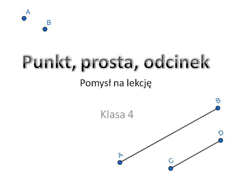 Punkt, prosta, odcinek - pomysł na lekcje klasa 4, 5 • Złoty nauczyciel Proste Półproste Odcinki Klasa 4