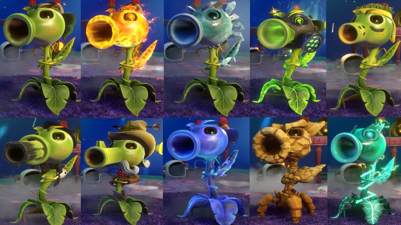 PVZ Garden Warfare 2: ALL PEASHOOTERS Gameplay NEW PEASHOOTERS (TURF Plants Vs Zombies Garden Warfare 2 All Peashooters