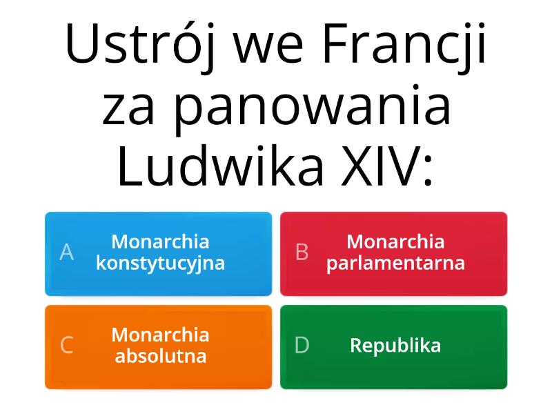 Quiz podsumowujący rozdział "Od absolutyzmu do republiki" - Test Od Absolutyzmu Do Republiki Test