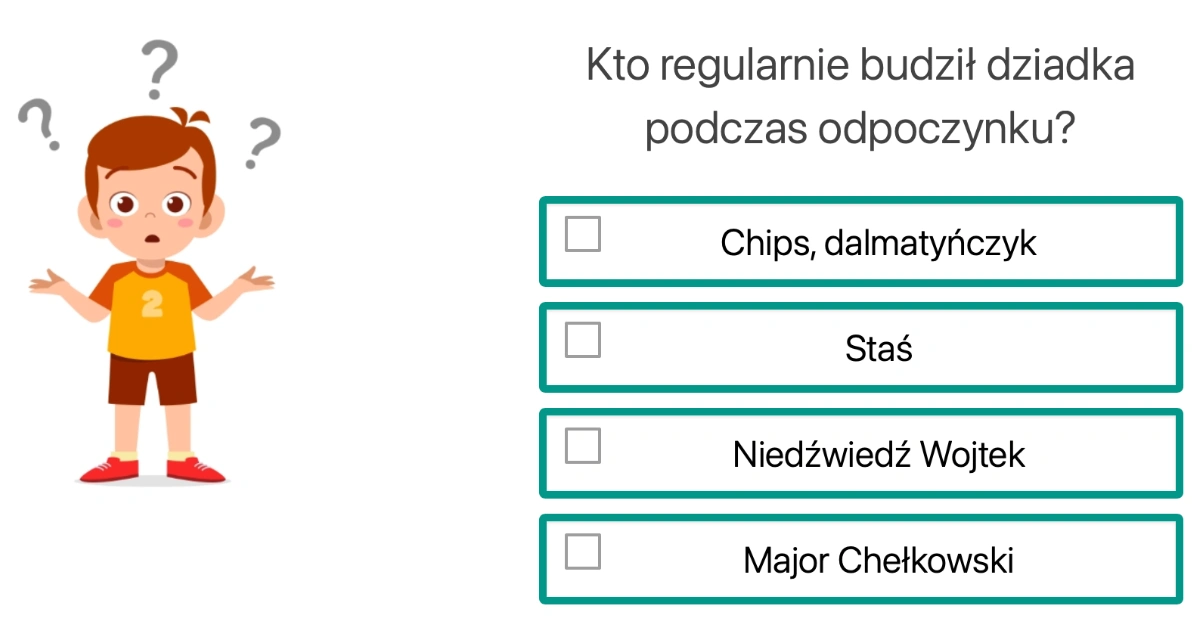 Test Z Lektury Dziadek I Niedźwiadek