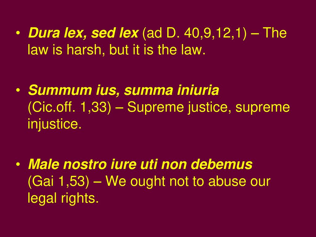 Rafał Wojciechowski European Legal History Concept and system of law Male Nostro Iure Uti Non Debemus
