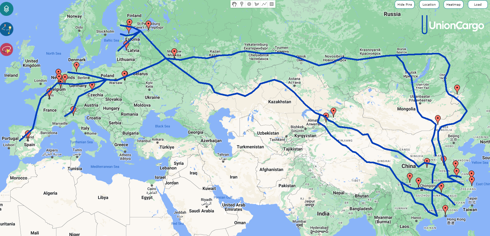 Rail transport from China | UnionCargo | Train from China Najdłuższa Trasa Kolejowa Z Polski