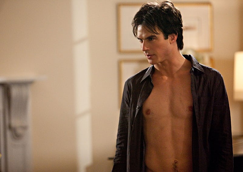 Ranking Damon Salvatore's Shirtless Scenes On 'The Vampire Diaries' Damon Salvatore With No Shirt