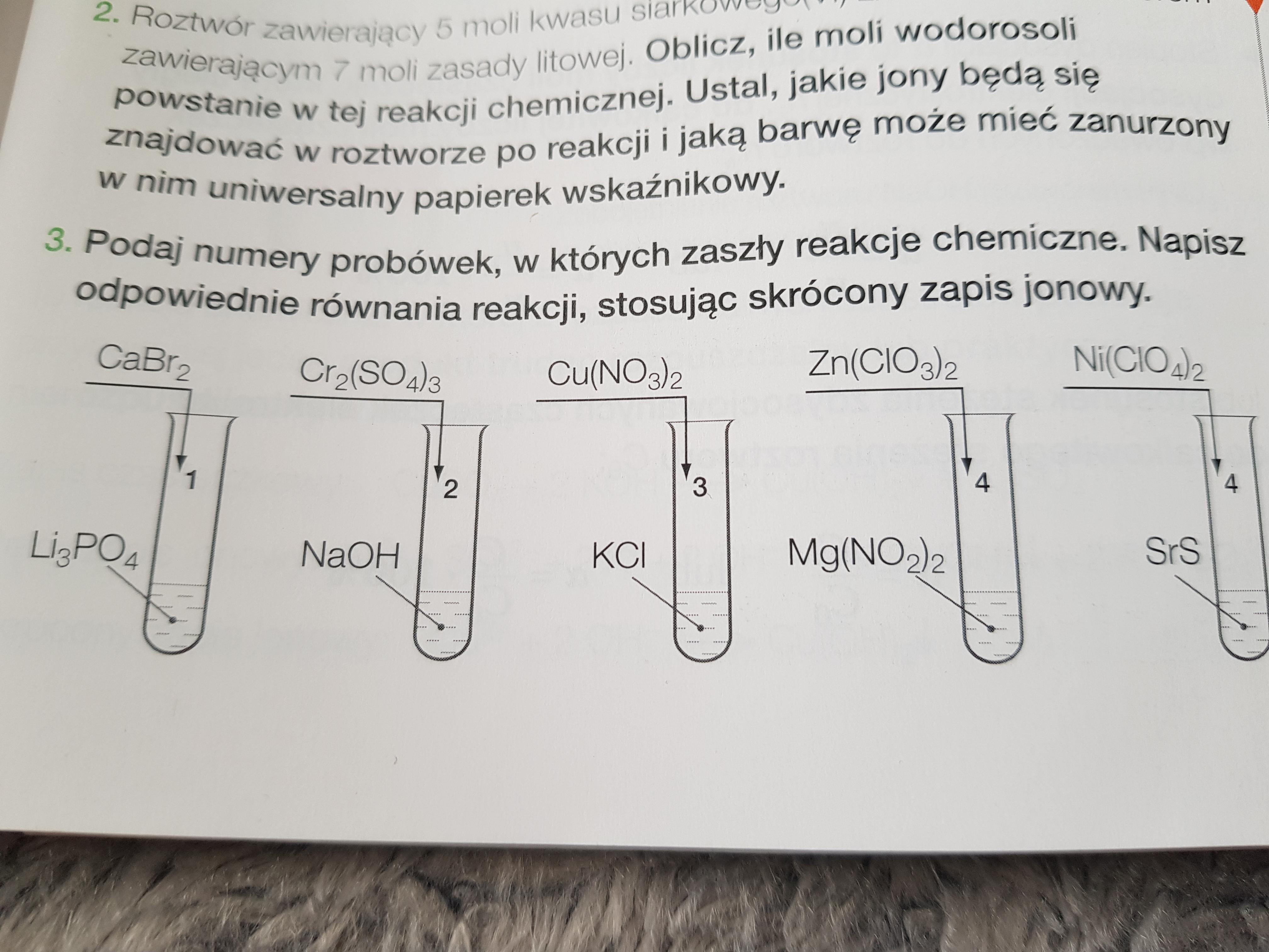 Podaj Numery Probówek W Których Zachodzą Reakcje Chemiczne