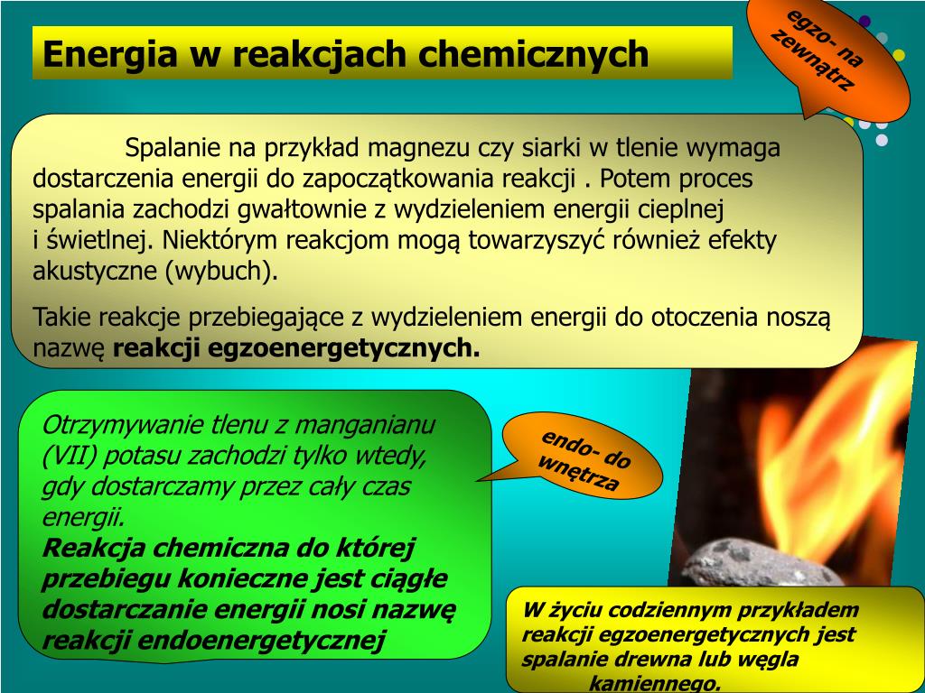 Reakcje Egzo I Endoenergetyczne Przyklady