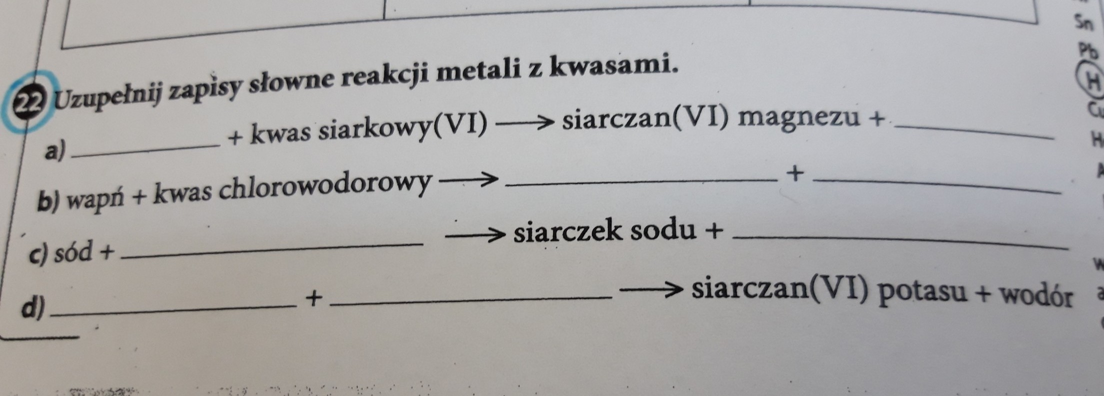 Reakcje Metali Z Kwasami Reakcje Tlenków Metali Z Kwasami