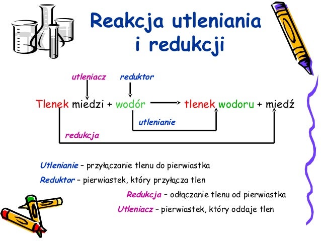 Reakcje Utleniania Redukcji Elektrochemia Sprawdzian