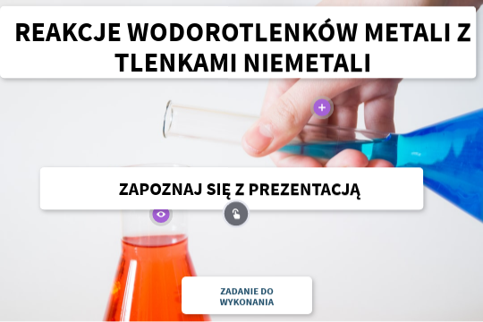 REAKCJE WODOROTLENKÓW METALI Z TLENKAMI NIEMETALI Reakcja Wodorotlenkow Metali Z Tlenkami Niemetali