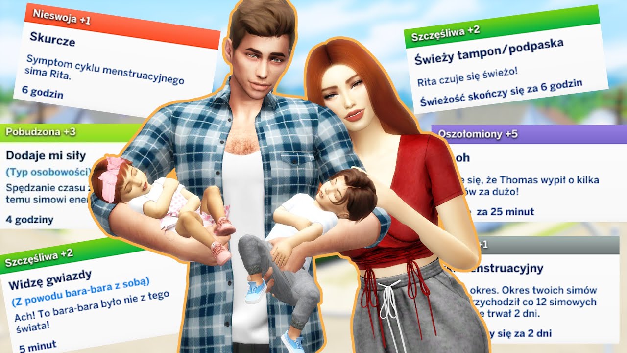 Realistyczny OKRES🤯 CHOROBY😱 Bara-Bara pod wpływem//Więcej REALIZMU do Mod Na Depresje The Sims 4