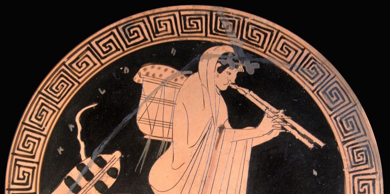 Redescubriendo la Música de la Antigua Grecia Grecka Muza Z Tabliczką I Rylcem