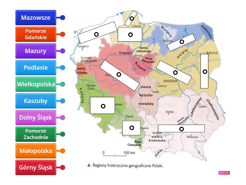 Regiony Fizyczno Geograficzne Polski Mapa