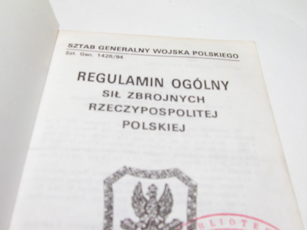 REGULAMIN OGÓLNY SIŁ ZBROJNYCH RP - 7414634878 - oficjalne archiwum Allegro Regulamin Ogolny Sil Zbrojnych