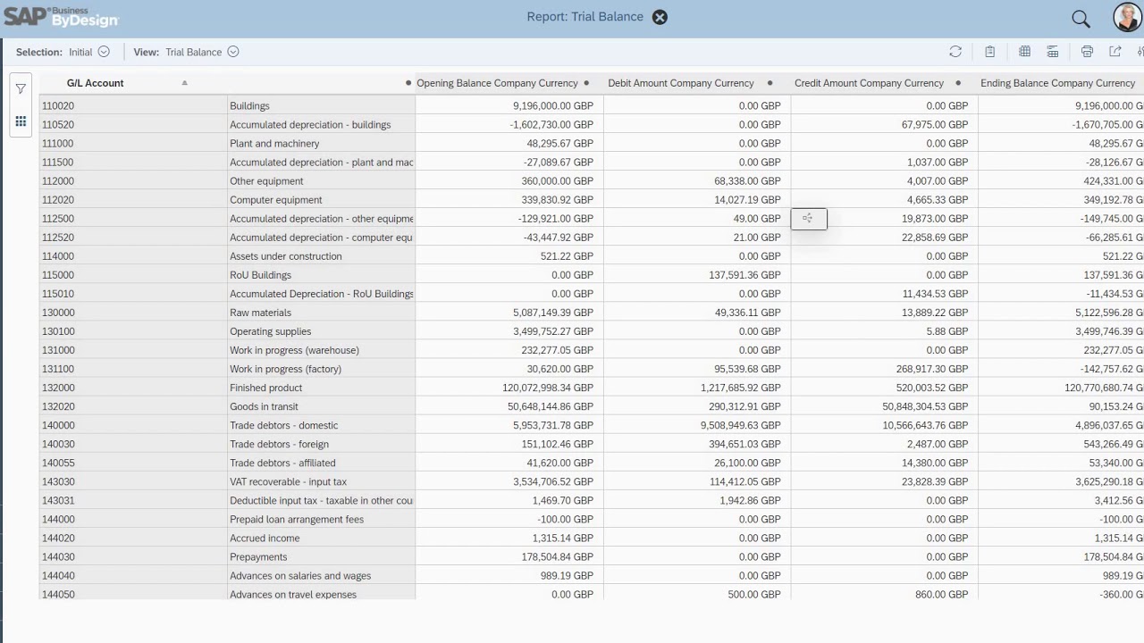 How To Extract Trial Balance From Sap