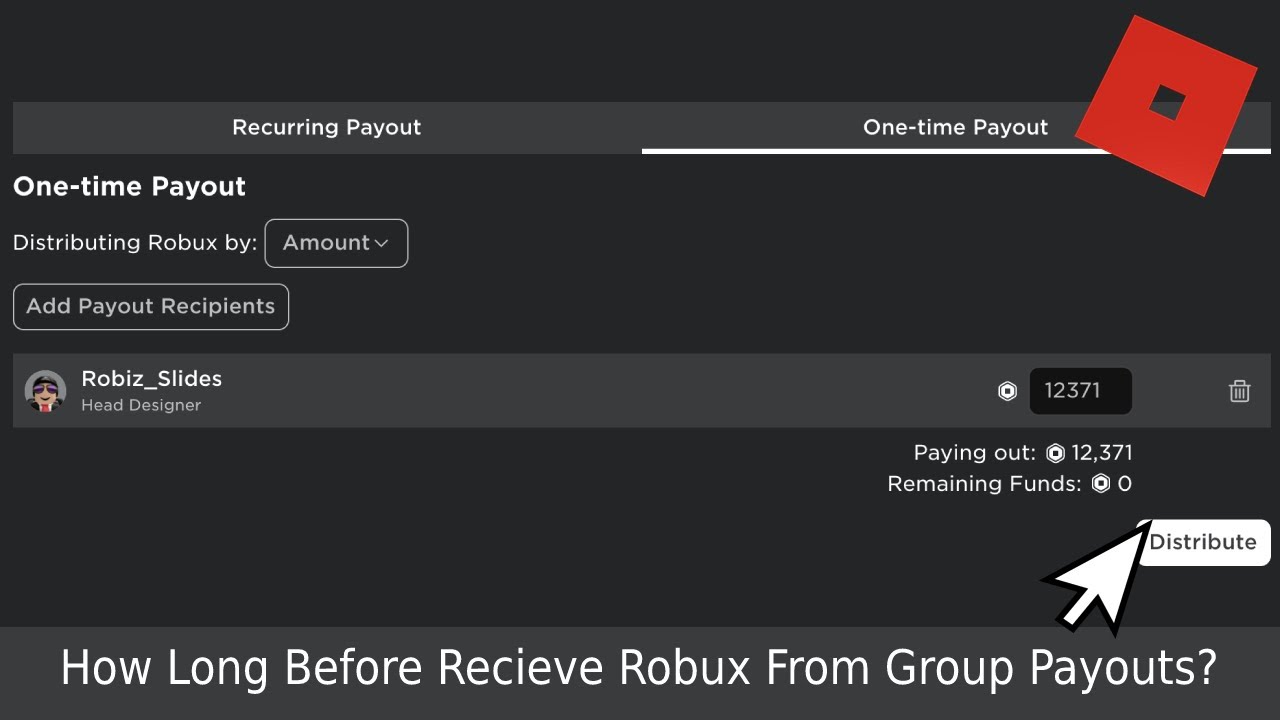 Roblox Group Payout - How Long Will It Take To Receive Robux Through How To Do One Time Payout Roblox
