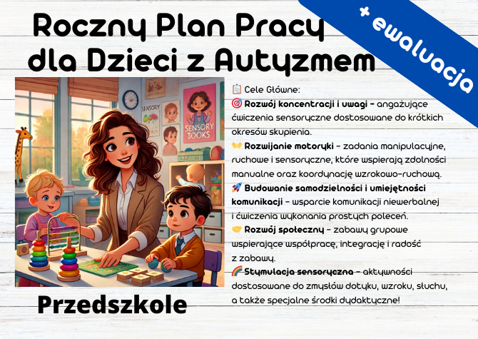 Roczny Plan Pracy Z Dzieckiem Autystycznym