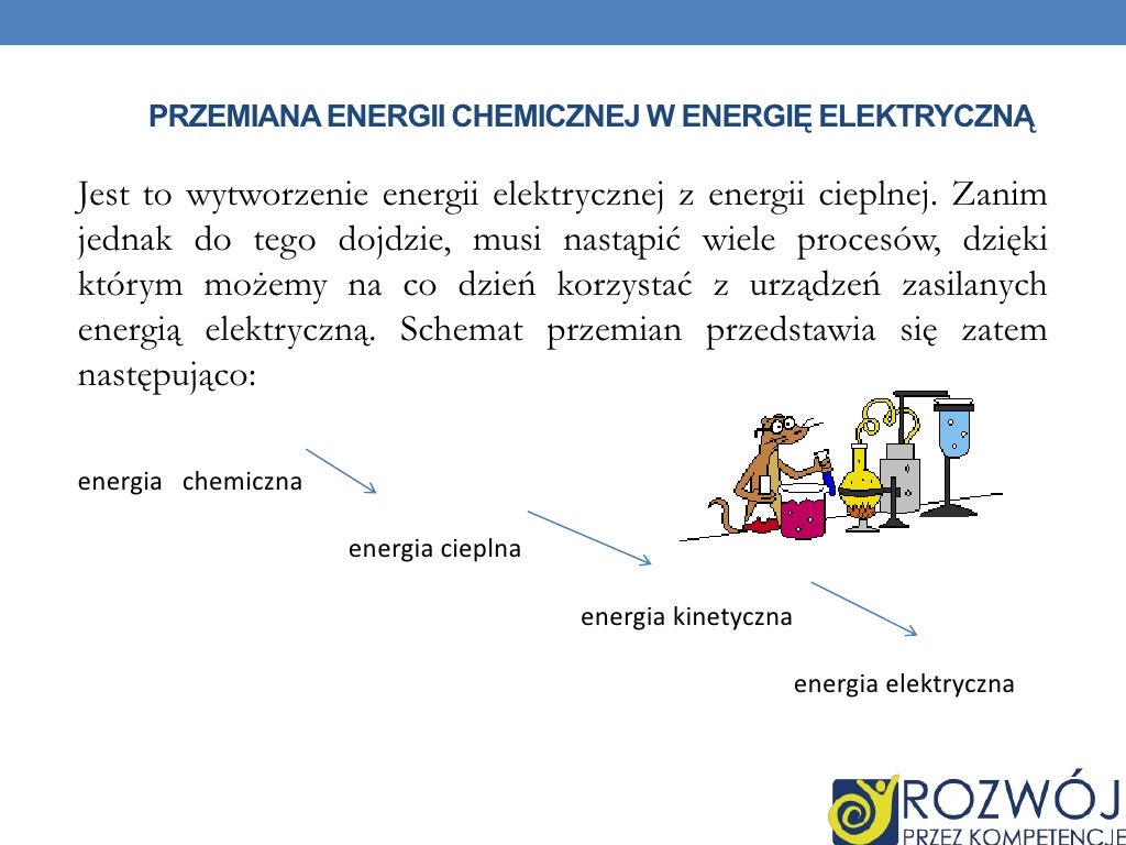 Rodzaje przemiany energii Przemiany Energii W Procesach Cieplnych