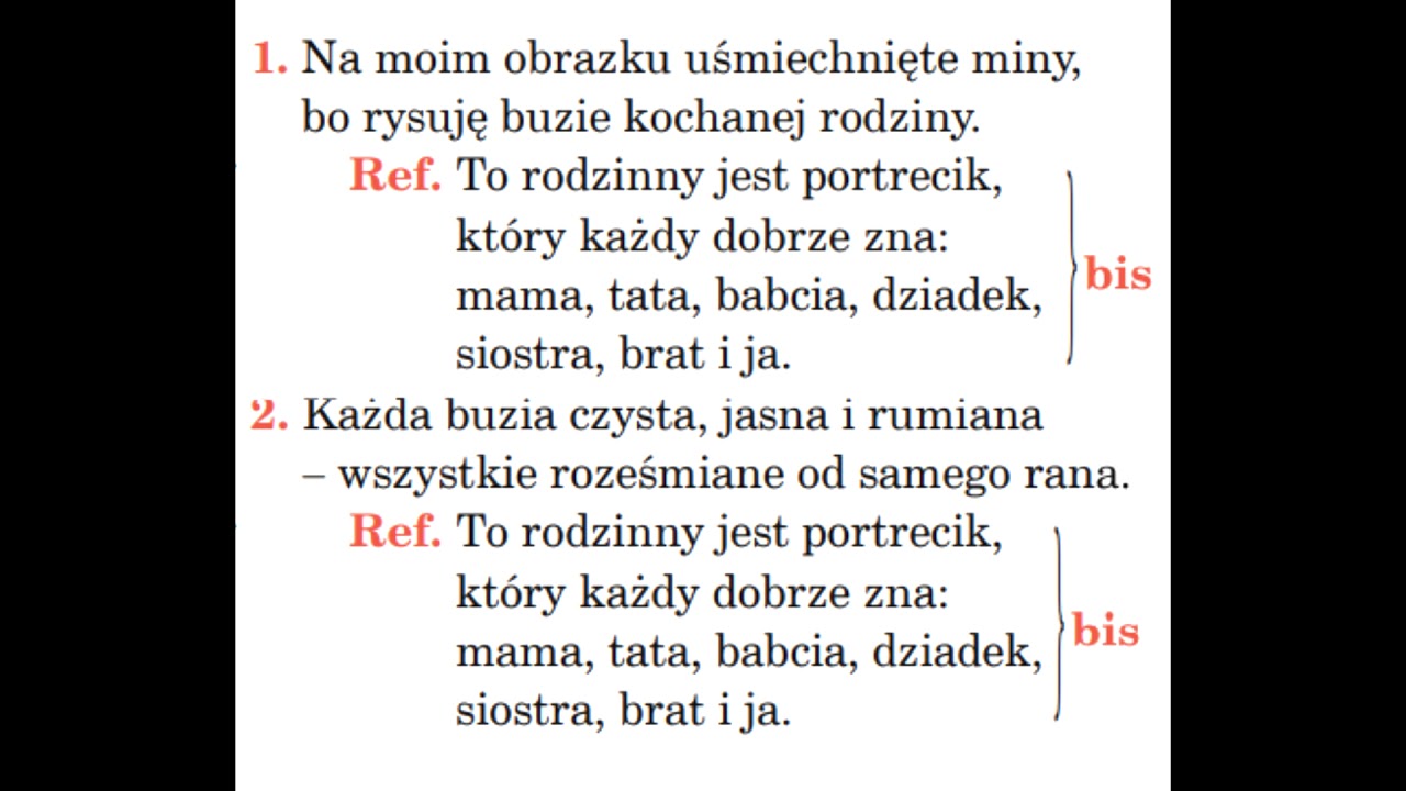 To Rodzinny Jest Portrecik Który Każdy Dobrze Zna Piosenka