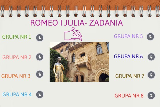Romeo i Julia- zadania Romeo I Julia Zadania Do Lektury
