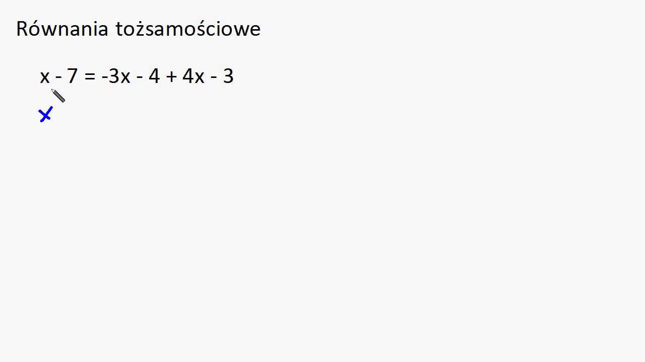 Co To Jest Rwnanie Tozsamosciowe