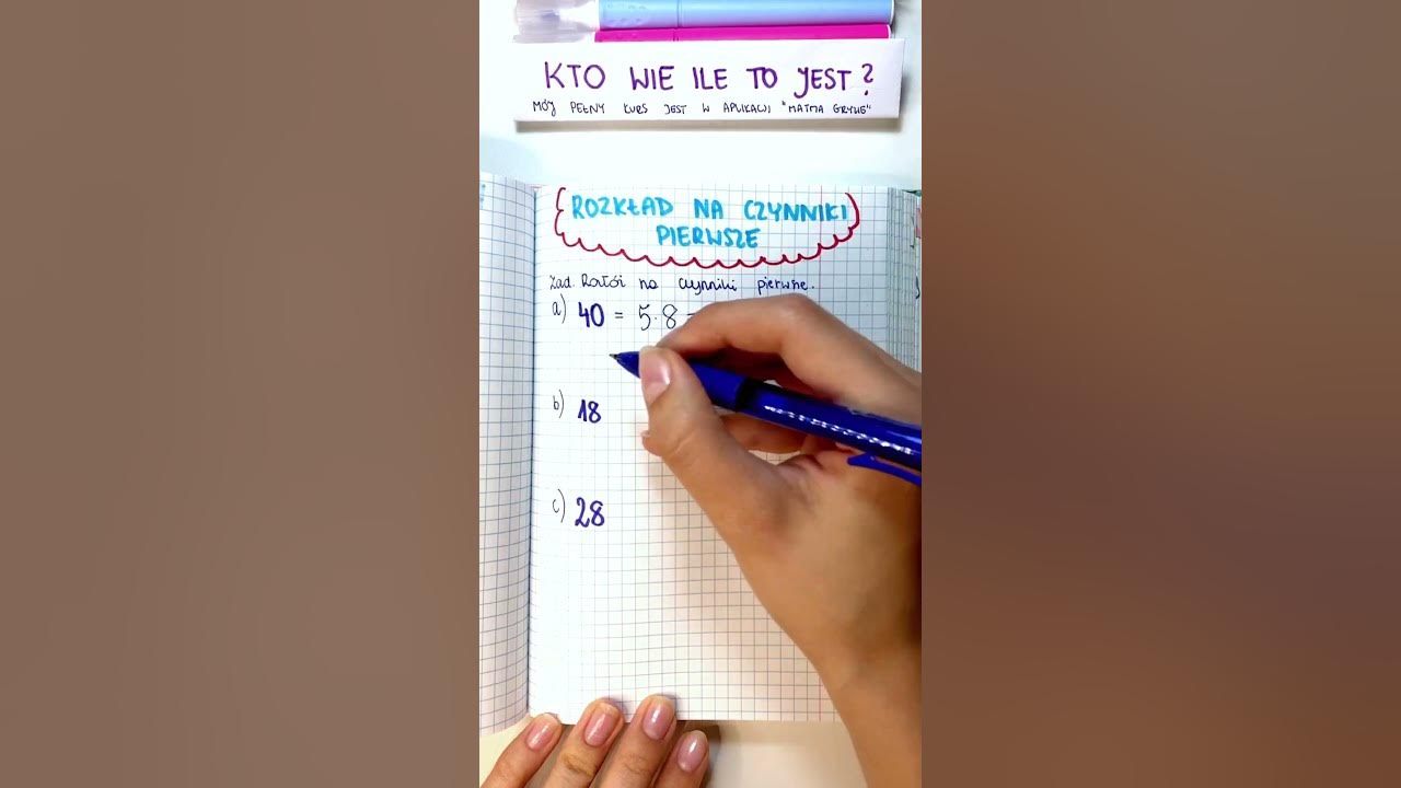 Rozkład na czynniki pierwsze - GWO klasa 5 - własności liczb Liczby Na Codzien Gwo
