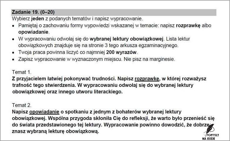 Rozprawka egzamin ósmoklasisty tematy - jak się do nich przygotować Przykładowe Tematy Rozprawek Egzamin ósmoklasisty