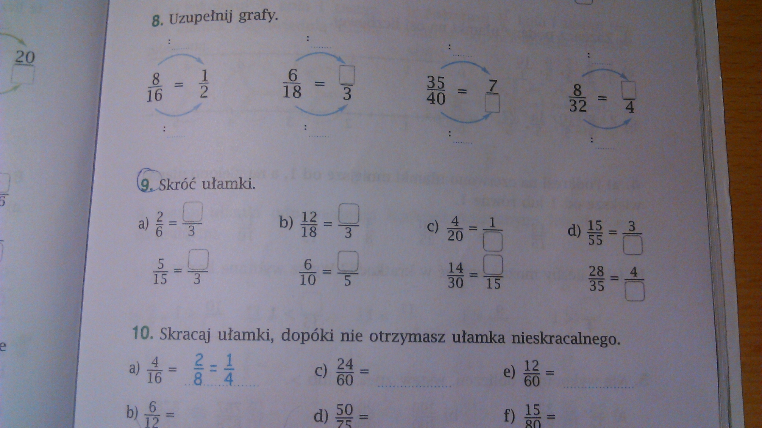 Rozszerzanie I Skracanie Ulamkow Klasa 4 Zadania Pdf