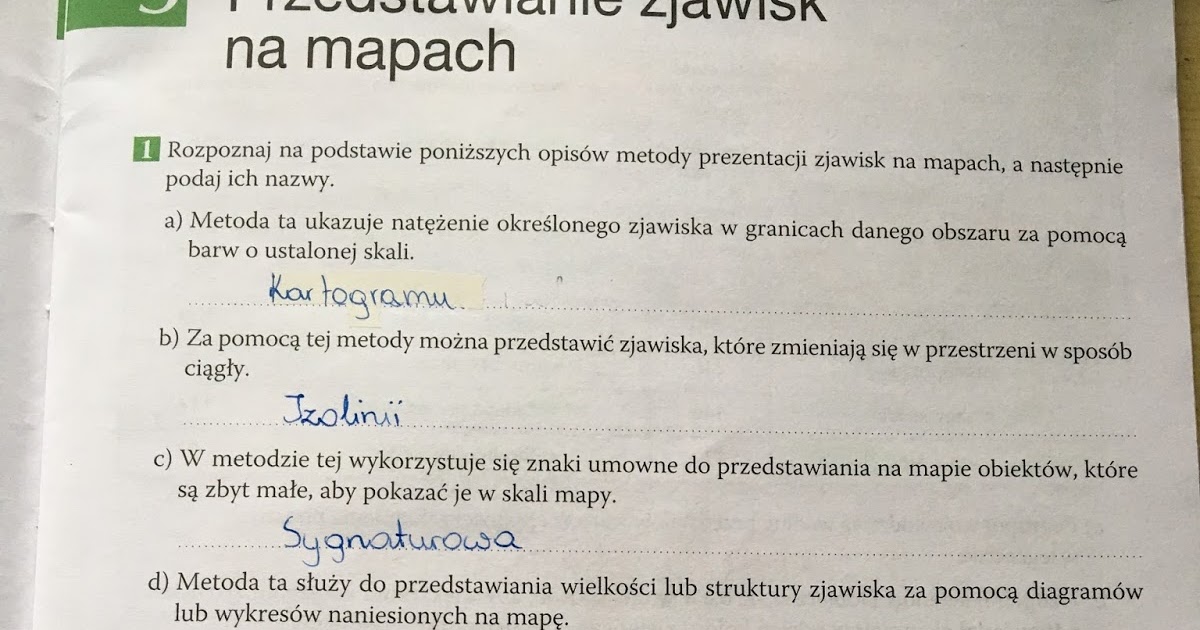 Metody Kartograficzne Przedstawiania Zjawisk Na Mapie