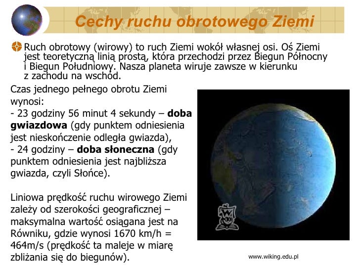 Ruch Obrotowy Na Czym Polega Ruch Obrotowy Ziemi