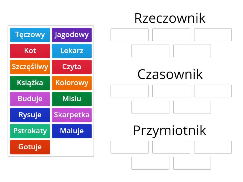 Przymiotnik Klasa 4 Karty Pracy