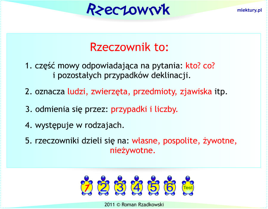 rzeczownik - czm.lekturki.pl Rzeczownik Dachówki W Pierwszym Zdaniu Występuje W