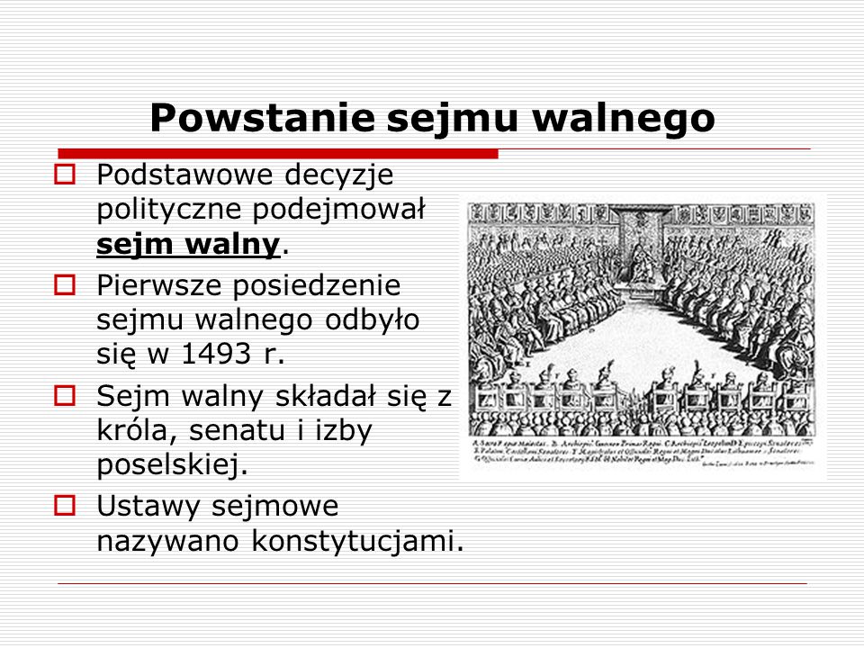 Pierwsze Posiedzenie Sejmu Walnego W Polsce Odbyło Się W