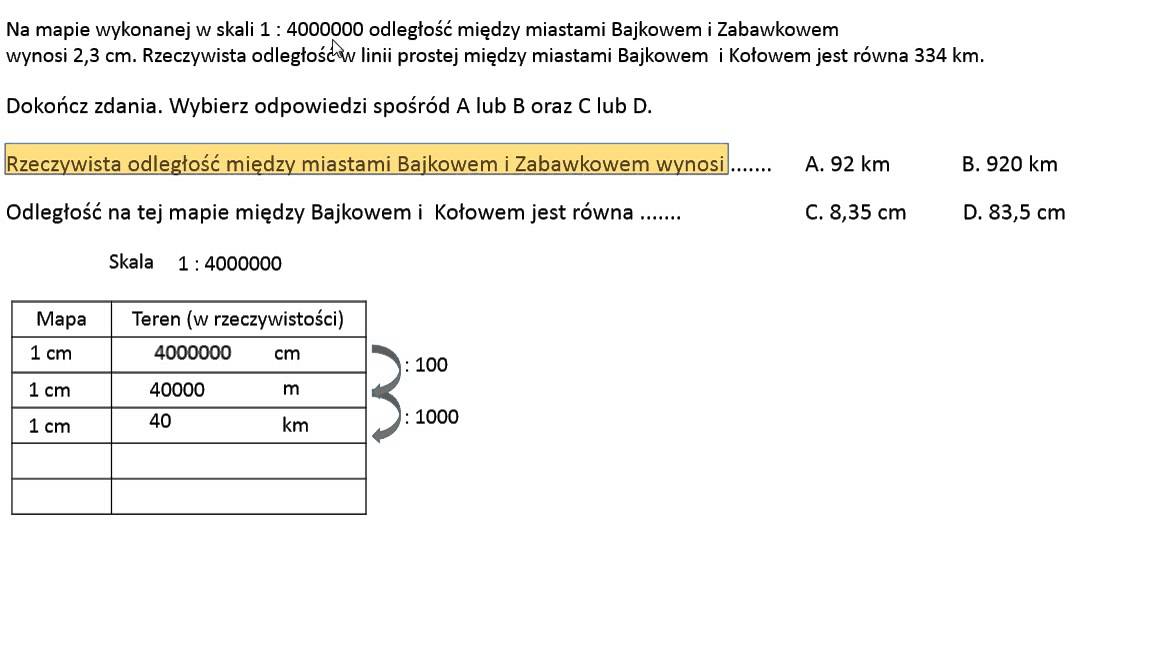 Na Mapie W Skali 1cm 200m Odleglosc Od Domu Wojtka