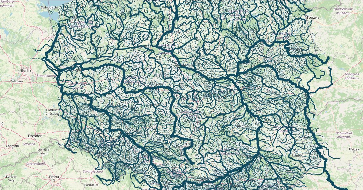 Rzeki w Polsce - mapa interaktywna wszystkich rzek Rzeki W Polsce Mapa