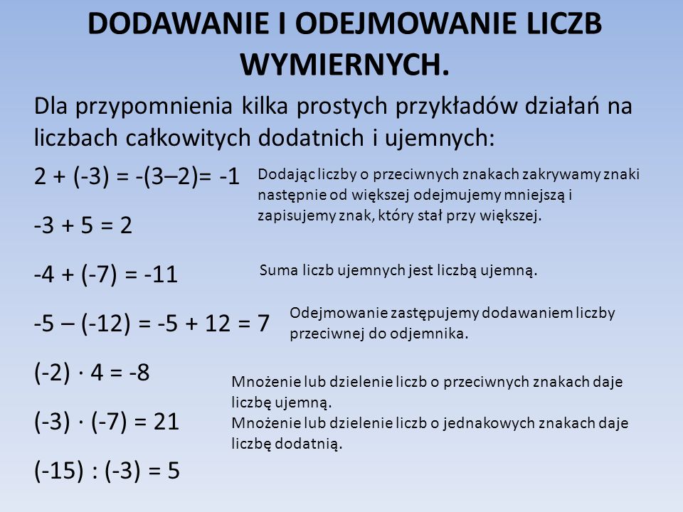 „Są plusy dodatnie i plusy ujemne.” - ppt pobierz Podaj 3 Przykłady Liczb Ujemnych Spełniających Podany Warunek