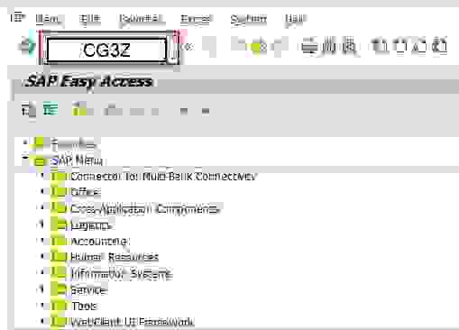 SAP AL11 - Display SAP application server file directory Sap Upload File To Al11