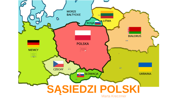 Sasiedzi Polski Mapa Do Druku