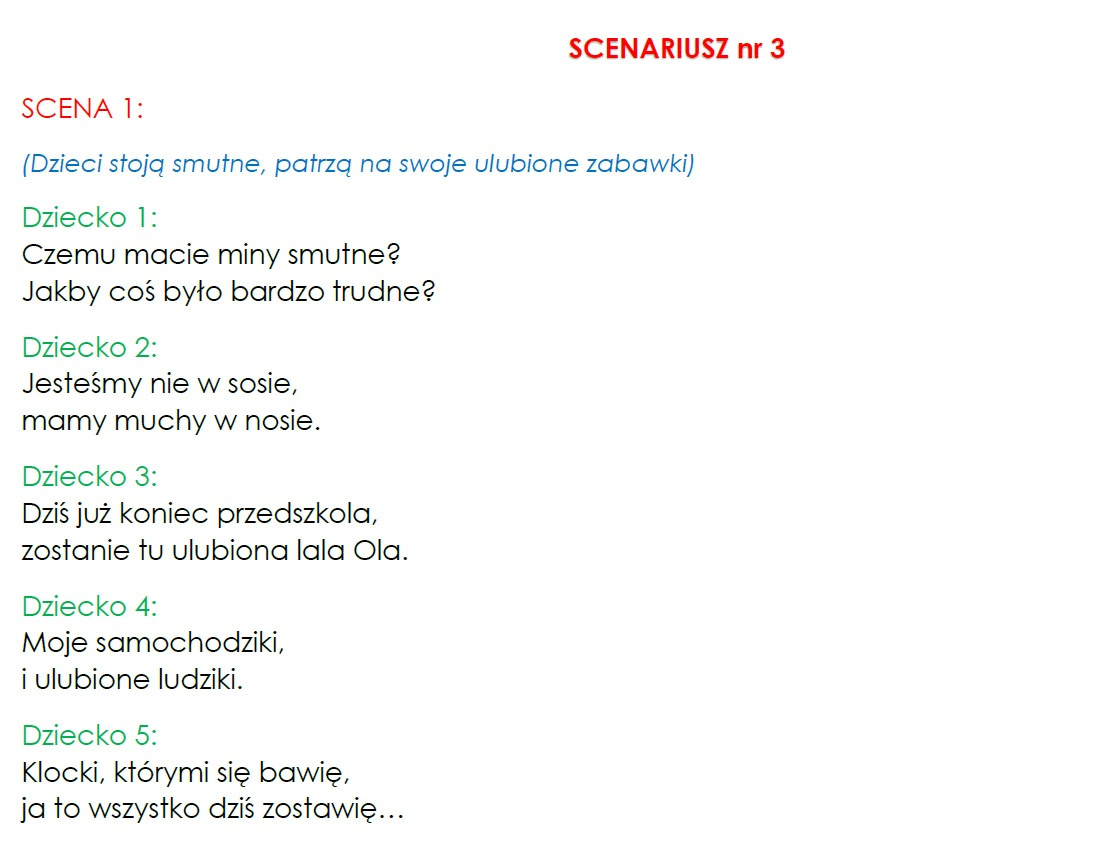 SCENARIUSZE NA ZAKOŃCZENIE ROKU SZKOLNEGO - przedszkole Scenariusz Na Zakończenie 3 Gimnazjum śmieszny