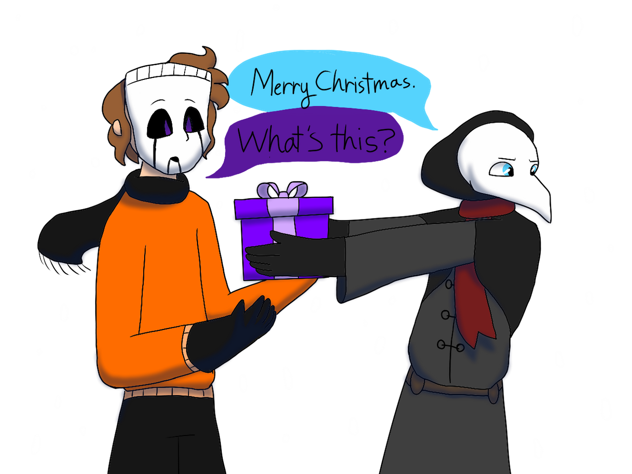 SCP-049 x SCP-035 (Holiday Drawing) by ArtsyArctic on DeviantArt Scp 049 X Scp 035
