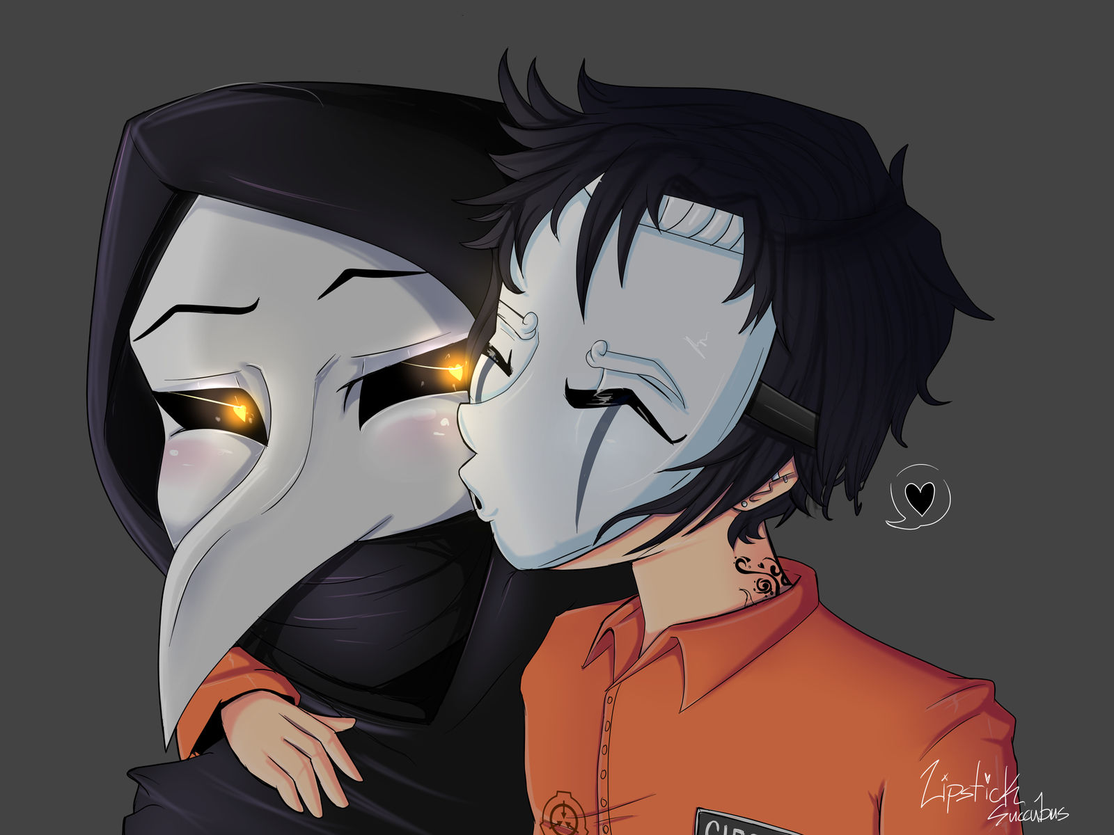 Scp 049 X Scp 035-Kiss by LipstickSuccubus on DeviantArt Scp 049 X Scp 035