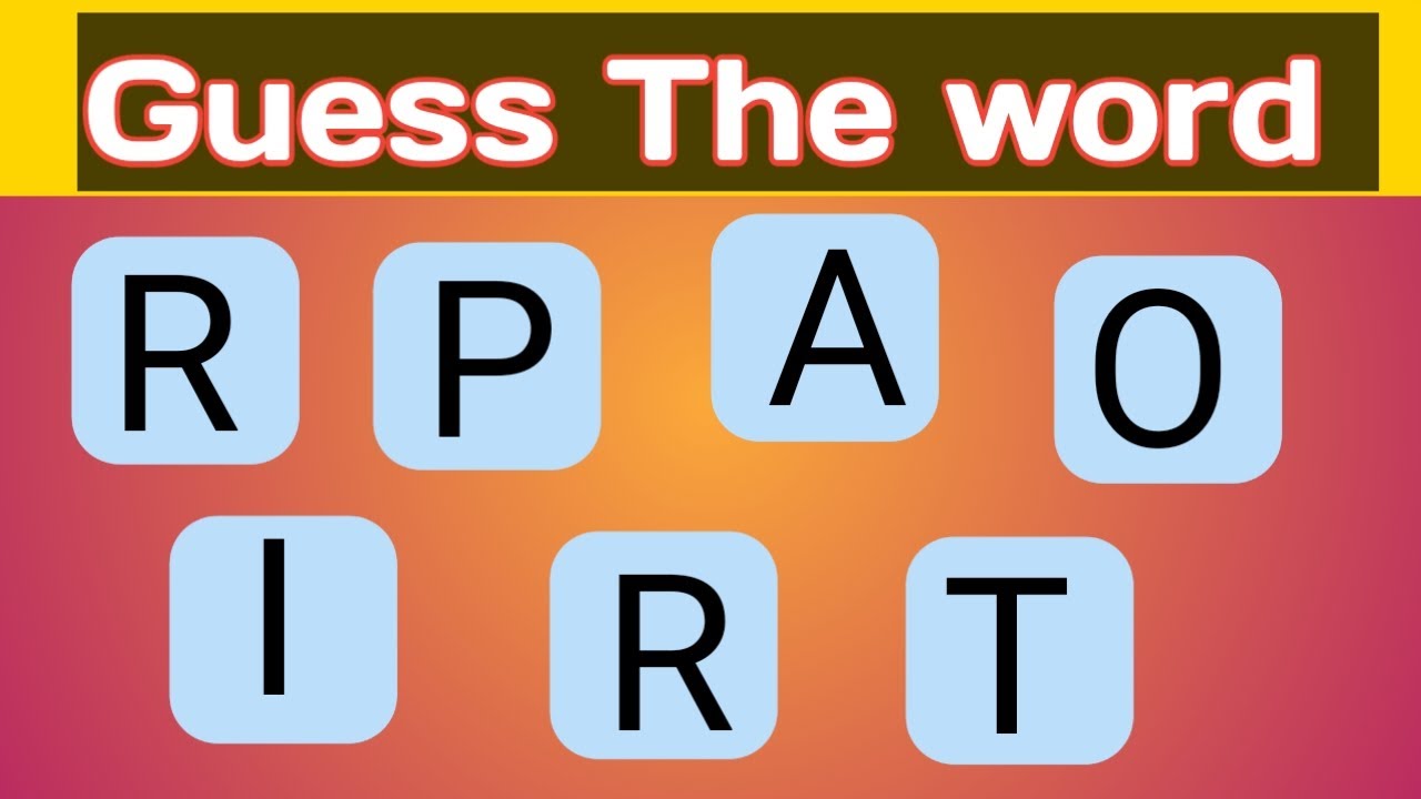 scramble words Game 1 || Guess the word || 5 Letter word - YouTube 5 Letter Word Starting With Num