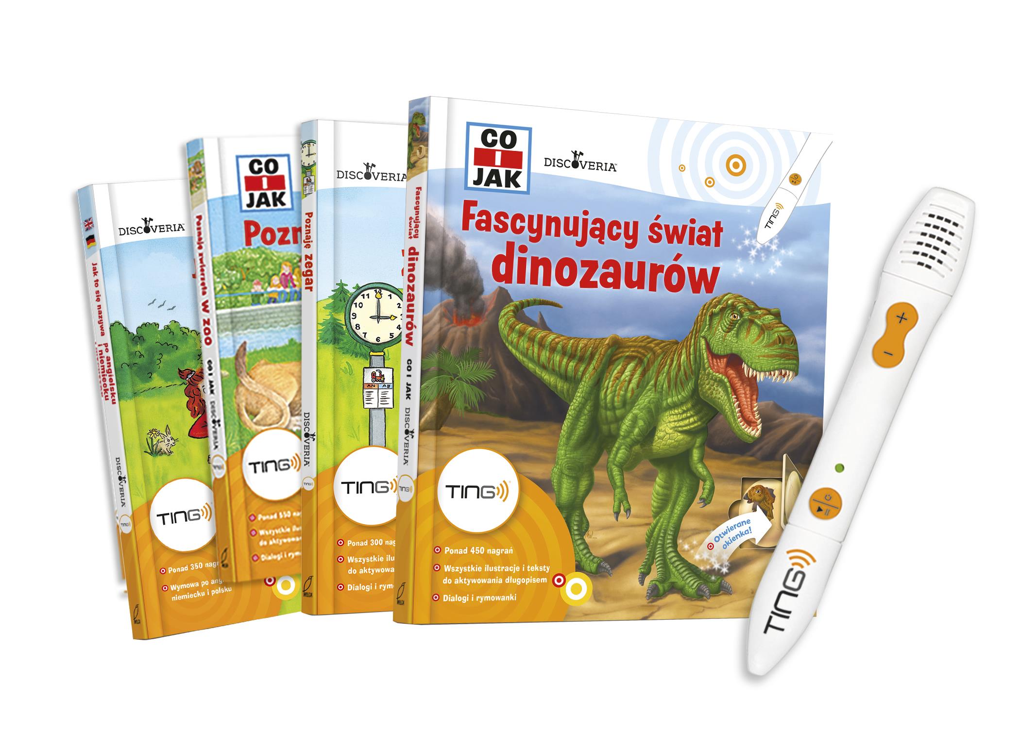 Seria interaktywnych książek z długopisem TING - Zabawka Roku 2017 Ksiazka Z Dlugopisem Ktory Czyta Empik
